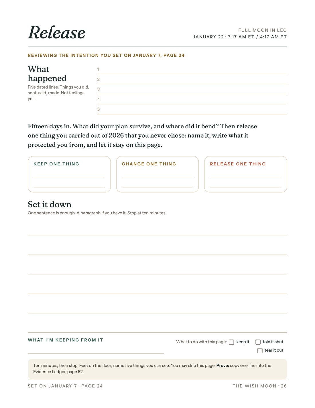 Calendar page: the full moon Release page